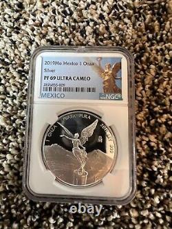 2019 Mexico 1 Ounce Onza Silver Proof Libertad Coin Low Mintage NGC PF 69 UC