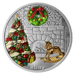 2019 Murano Holiday Wreath 1 oz Fine Silver Coin