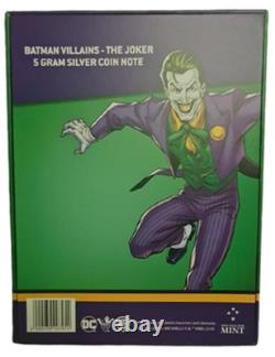 2019 Niue 5 gram Silver $1 Batman Villains The Joker Foil Note