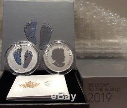2019 Premium Baby Welcome to World Pure Silver $10 1/2OZ Coin Canada Baby Feet