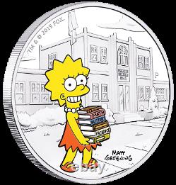 2019 The Simpsons Lisa Simpson 1oz $1 Silver 99.99% Dollar Proof Coin