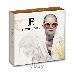 2020 Elton John Music Legends 1 oz Pure Silver Proof Colored Coin