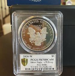 2020 End of World War II 75th Anniversary Silver Eagle 2-Coin Set PCGS PR70DCAM