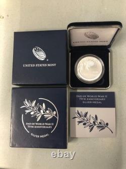 2020 End of World War II 75th Anniversary Silver Medal 1 oz Proof Silver Medal