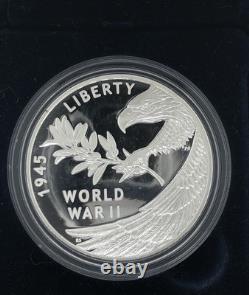 2020 End of World War II 75th Anniversary Silver Medal 1 oz Proof Silver Medal