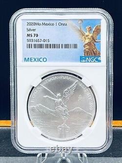 2020 MEXICO SILVER LIBERTAD 1 ONZA NGC MS 70KEY DATE PERFECTION! (Lot L)