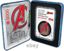 2020 Marvel Avengers Logo Coin 1 Oz. Silver Coin Ngc Pf70 First Release