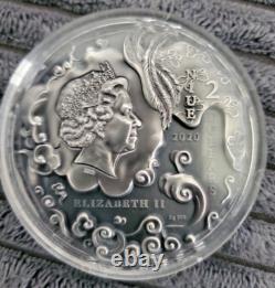 2020 Niue $2 SUN WUKONG Journey To The West 2 oz Antique UHR Silver Coin