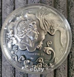 2020 Niue $2 SUN WUKONG Journey To The West 2 oz Antique UHR Silver Coin