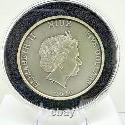 2020 Niue Elizabeth II 5 Dollar 2 oz Silver Martial Arts of the World Boxing