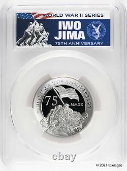 2020-P $5 Iwo Jima 75th Ann. 5oz Silver High Relief Proof Coin PCGS PR70 FDI