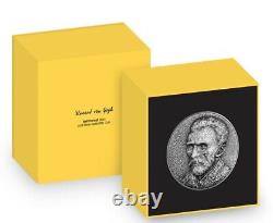 2020 Self Portrait of Vincent Van Gogh 2 oz Pure Silver High Relief Coin