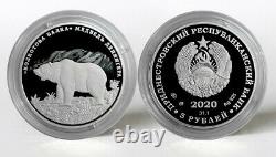 2020 Transnistria Prehistoric Animal Cave Bear Silver Proof Coin Pleistocene Era