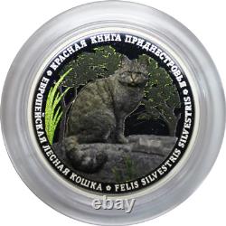 2020 Transnistria Silver Color Proof Coin Forest Cat Fauna WWF RedBook Wildlife