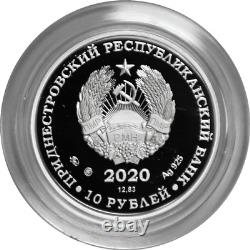 2020 Transnistria Silver Color Proof Coin Forest Cat Fauna WWF RedBook Wildlife
