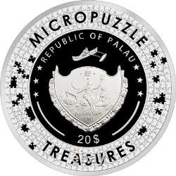 2020 Two Sisters Pierre Auguste Renoir Micropuzzle Treasures 3 oz Silver Coin