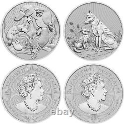 2021-2022 Platypus & Dingo Mother and Baby Piedfort 2oz Silver Coins Australia