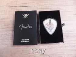 2021 $2 Soloman Islands Fender Guitar Pick PAMP 1 oz 999.9 Silver Colorized NEW