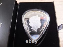 2021 $2 Soloman Islands Fender Guitar Pick PAMP 1 oz 999.9 Silver Colorized NEW