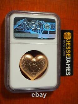 2021 $5 Palau Gilt Silver Rosy Heart Ngc Ms70 Early Releases Only 999 Minted