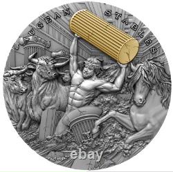 2021 Augean Stables twelve Labours of Hercules 2 oz pure silver coin