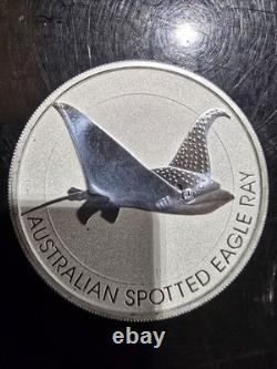 2021 Australia $2 Spotted Eagle Ray 1 1/2 oz. 9999 Silver