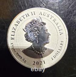 2021 Australia $2 Spotted Eagle Ray 1 1/2 oz. 9999 Silver