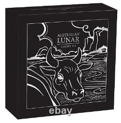 2021 Australia COLORED PROOF Lunar Year of the OX 1oz Silver $1 Coin Series 3