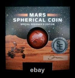 2021 Barbados Mars Spherical Coin 1 Oz Silver Designers Special Edition