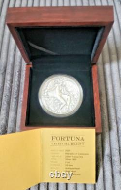 2021 Cameroon Fortuna Celestial Beauty 2oz Silver Antiqued Coin 2000 Francs