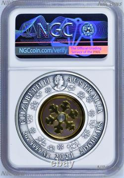 2021 Christmas Wonderland 2oz Silver Antiqued Coin NGC MS 70 FR