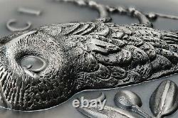 2021 Cook Islands $5 Athena's Owl 1 oz. 999 Silver Antiqued Coin 999 Made