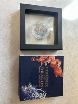 2021 Ghana Phoenix and Dragon Oriental Culture Collection Antique Silver Coin