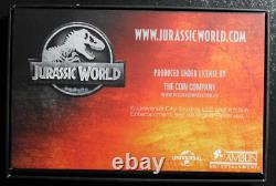 2021 Jurassic World Antiqued Cracked High Relief Coin 2 oz. 999 Silver 500 MADE