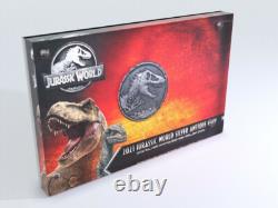 2021 Jurassic World Antiqued Cracked High Relief Coin 2 oz. 999 Silver 500 MADE