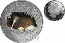2021 New Zealand $1 Kiwi Colorized Proof 1 oz. 999 Silver Coin 2,500 Made