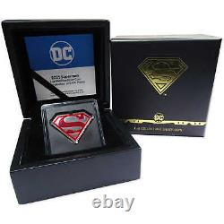 2021 Niue DC Superman Shield 1 oz. 999 Fine Silver $2 Proof Coin Collectible COA