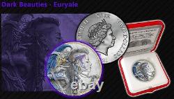 2021 Niue Dark Beauties Euryale 50 gram Silver. 999 Coin Only 250 Minted