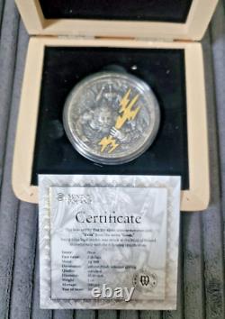 2021 Niue ZEUS GREEK GODS 2 oz Silver High Relief Antique Coin