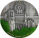 2021 Notre Dame 2 Oz Pure Silver Antiqued Coin With Selective Coloring And Gold