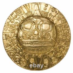 2021 Palau Inca Sun God Ultra High Relief 1 oz Silver Gilt $5 Coin GEM BU OGP