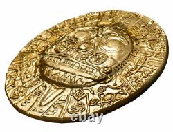 2021 Palau Inca Sun God Ultra High Relief 1 oz Silver Gilt $5 Coin GEM BU OGP