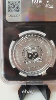 2021 Samoa Silver 2 Tala SEAHORSE NGC graded MS70 1 oz 999 Silver
