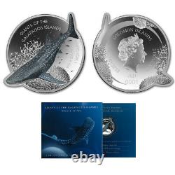 2021 Solomon Islands 1oz Silver Giants of Galapagos-Whaleshark Reverse Proof