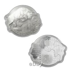 2021 Solomon Islands $2 Bull vs. Bear 1 oz Silver 2 Coin Set Mintage 2,000