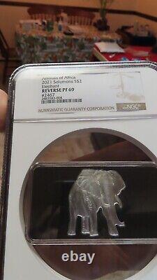 2021 Solomon Islands Animals of Africa ELEPHANT NGC Reverse PF 69 Silver 999 wow