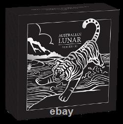 2022 Australia COLORED PROOF Lunar Year of the Tiger 1oz Silver $1 Coin Series 3