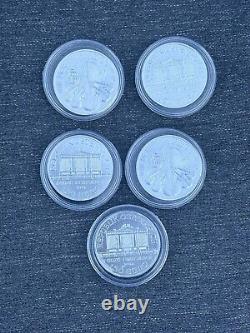 2022 Austria Phiharmoniker 5x Lot 1 oz. 999 Silver Uncirculated Coin 1.5 Euro