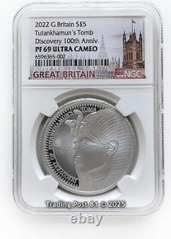 2022 GREAT BRITAIN Tutankhamun's Tomb Discovery 100th Anniv. NGC PF 69 UC