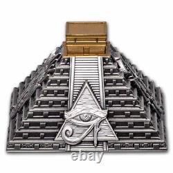 2022 Nicaragua 5 oz Silver Mayan Pyramid Shaped Coin SKU#259506